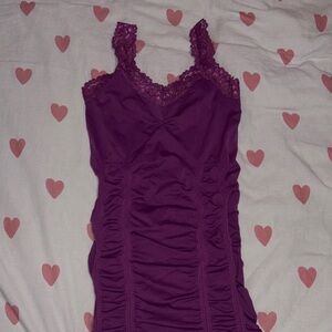 Kismet Violet Lace-Trimmed Camisole